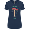 Mushroom Anatomy Magic LSD Womens Wider Cut T-Shirt Navy Blue