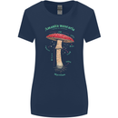 Mushroom Anatomy Magic LSD Womens Wider Cut T-Shirt Navy Blue
