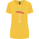 Mushroom Anatomy Magic LSD Womens Wider Cut T-Shirt Yellow
