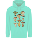 Mushroom Faces Foraging Mycology Childrens Kids Hoodie Peppermint