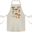 Mushroom Faces Foraging Mycology Cotton Apron 100% Organic Natural