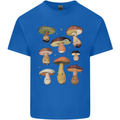 Mushroom Faces Foraging Mycology Kids T-Shirt Childrens Royal Blue