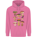 Mushroom Faces Foraging Mycology Mens 80% Cotton Hoodie Azelea