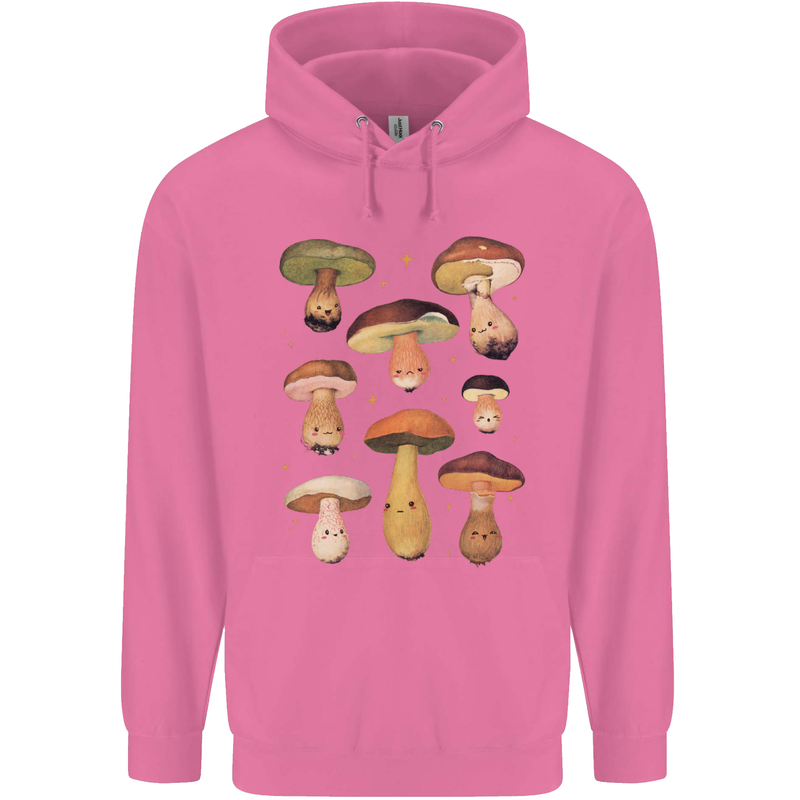 Mushroom Faces Foraging Mycology Mens 80% Cotton Hoodie Azelea