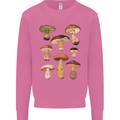 Mushroom Faces Foraging Mycology Mens Sweatshirt Jumper Azalea