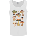 Mushroom Faces Foraging Mycology Mens Vest Tank Top White
