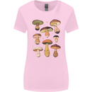 Mushroom Faces Foraging Mycology Womens Wider Cut T-Shirt Light Pink