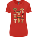 Mushroom Faces Foraging Mycology Womens Wider Cut T-Shirt Red