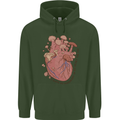 Mushroom Heart Foraging Mycology Childrens Kids Hoodie Forest Green