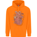 Mushroom Heart Foraging Mycology Childrens Kids Hoodie Orange