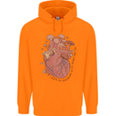 Mushroom Heart Foraging Mycology Childrens Kids Hoodie Orange