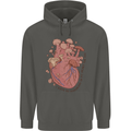 Mushroom Heart Foraging Mycology Childrens Kids Hoodie Storm Grey