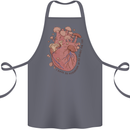 Mushroom Heart Foraging Mycology Cotton Apron 100% Organic Steel