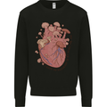 Mushroom Heart Foraging Mycology Kids Sweatshirt Jumper Black