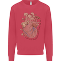 Mushroom Heart Foraging Mycology Kids Sweatshirt Jumper Heliconia