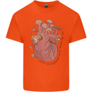 Mushroom Heart Foraging Mycology Kids T-Shirt Childrens Orange