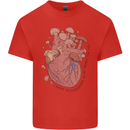 Mushroom Heart Foraging Mycology Kids T-Shirt Childrens Red