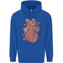 Mushroom Heart Foraging Mycology Mens 80% Cotton Hoodie Royal Blue