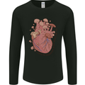 Mushroom Heart Foraging Mycology Mens Long Sleeve T-Shirt Black