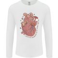 Mushroom Heart Foraging Mycology Mens Long Sleeve T-Shirt White