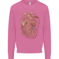 Mushroom Heart Foraging Mycology Mens Sweatshirt Jumper Azalea