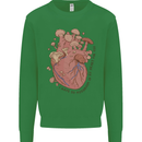 Mushroom Heart Foraging Mycology Mens Sweatshirt Jumper Irish Green