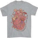 Mushroom Heart Foraging Mycology Mens T-Shirt 100% Cotton Sports Grey