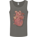 Mushroom Heart Foraging Mycology Mens Vest Tank Top Charcoal