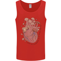 Mushroom Heart Foraging Mycology Mens Vest Tank Top Red