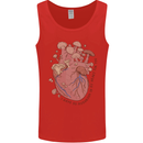 Mushroom Heart Foraging Mycology Mens Vest Tank Top Red