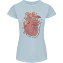 Mushroom Heart Foraging Mycology Womens Petite Cut T-Shirt Light Blue