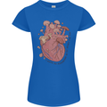 Mushroom Heart Foraging Mycology Womens Petite Cut T-Shirt Royal Blue