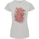 Mushroom Heart Foraging Mycology Womens Petite Cut T-Shirt Sports Grey