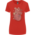 Mushroom Heart Foraging Mycology Womens Wider Cut T-Shirt Red