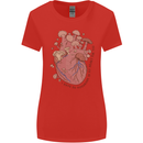 Mushroom Heart Foraging Mycology Womens Wider Cut T-Shirt Red