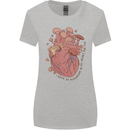 Mushroom Heart Foraging Mycology Womens Wider Cut T-Shirt Sports Grey
