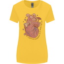 Mushroom Heart Foraging Mycology Womens Wider Cut T-Shirt Yellow