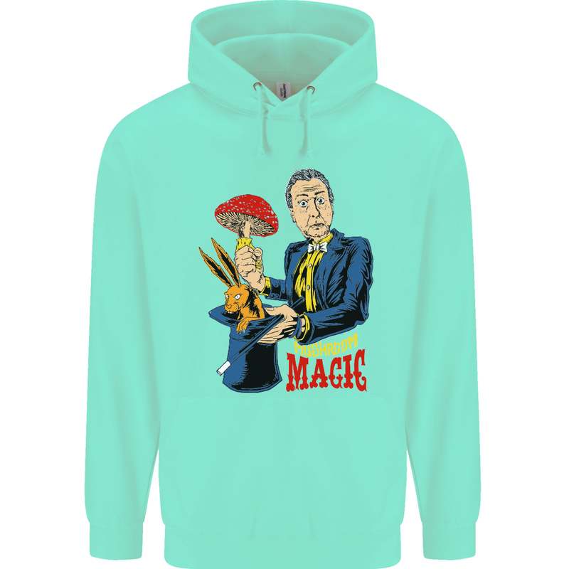 Mushroom Magic LSD Drug Culture Festival Childrens Kids Hoodie Peppermint