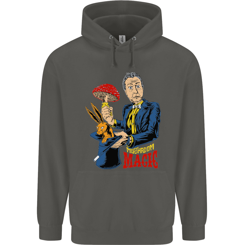 Mushroom Magic LSD Drug Culture Festival Childrens Kids Hoodie Storm Grey