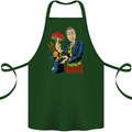 Mushroom Magic LSD Drug Culture Festival Cotton Apron 100% Organic Forest Green