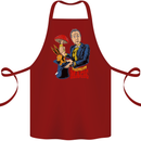 Mushroom Magic LSD Drug Culture Festival Cotton Apron 100% Organic Maroon