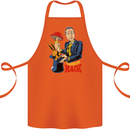 Mushroom Magic LSD Drug Culture Festival Cotton Apron 100% Organic Orange