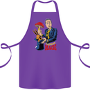 Mushroom Magic LSD Drug Culture Festival Cotton Apron 100% Organic Purple