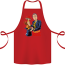 Mushroom Magic LSD Drug Culture Festival Cotton Apron 100% Organic Red