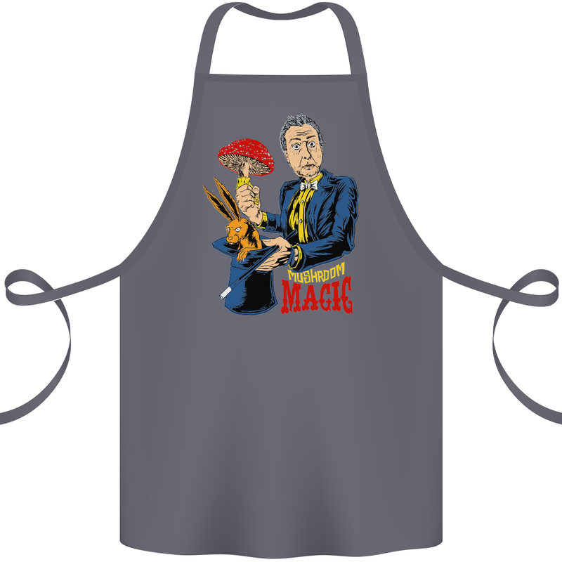 Mushroom Magic LSD Drug Culture Festival Cotton Apron 100% Organic Steel