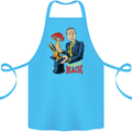 Mushroom Magic LSD Drug Culture Festival Cotton Apron 100% Organic Turquoise