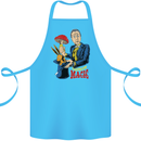 Mushroom Magic LSD Drug Culture Festival Cotton Apron 100% Organic Turquoise