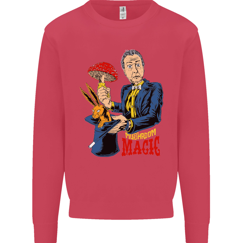 Mushroom Magic LSD Drug Culture Festival Kids Sweatshirt Jumper Heliconia
