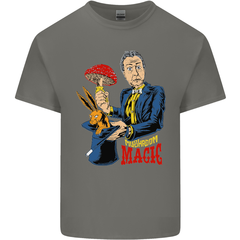 Mushroom Magic LSD Drug Culture Festival Kids T-Shirt Childrens Charcoal