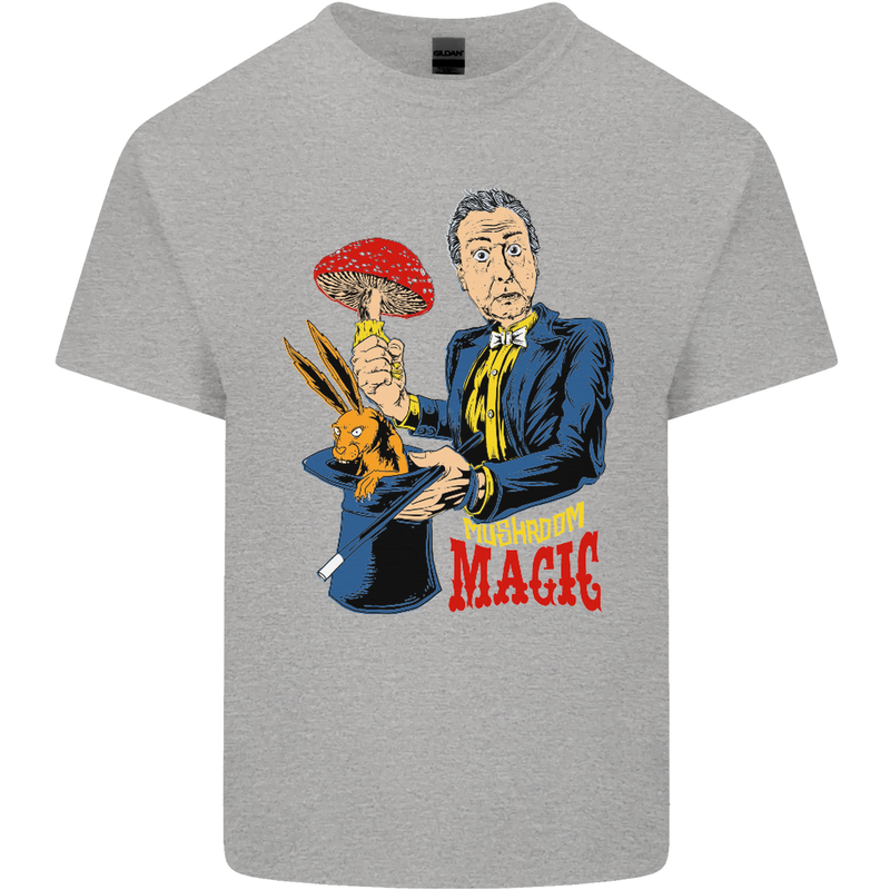 Mushroom Magic LSD Drug Culture Festival Kids T-Shirt Childrens Sports Grey